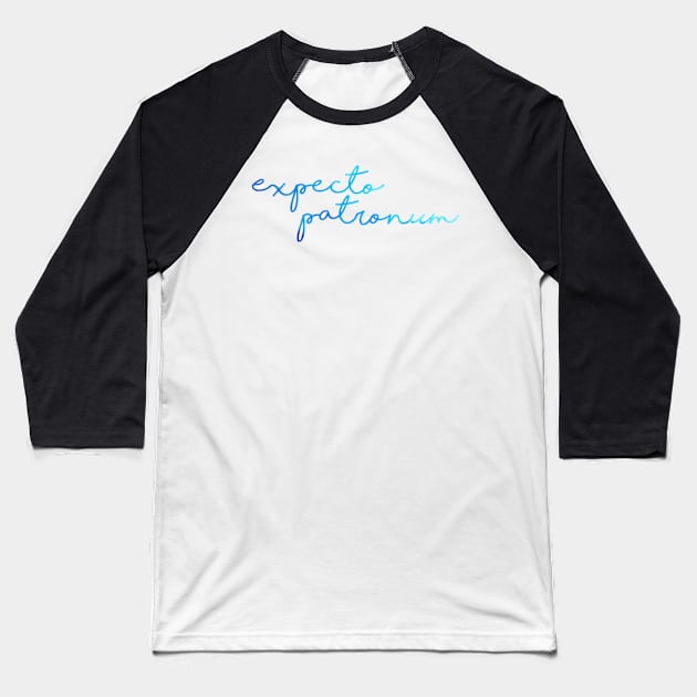Blue Expecto Patronum Baseball T-Shirt by annmariestowe